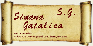 Simana Gatalica vizit kartica